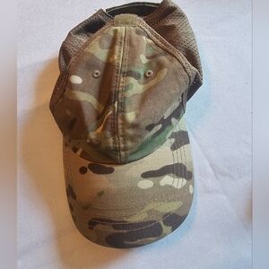 Condor Green & Brown Camo Hat Mesh Back With Velcro Adjustable